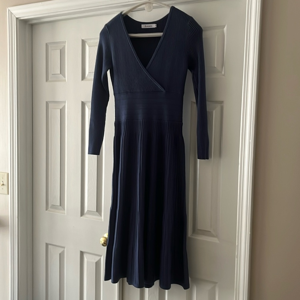 Anrabess midi wrap sweater dress